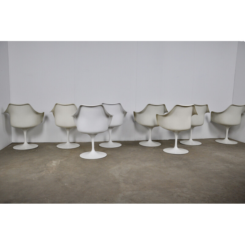 Vintage set of 8 chairs EEro Saarinen for knoll international 1960s