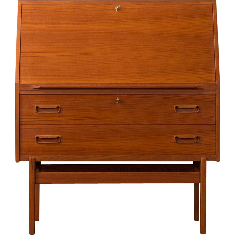 Vintage secretary desk in teak by Arne Wahl Iversen for Vinde Møbelfabrik Denmark 1960s