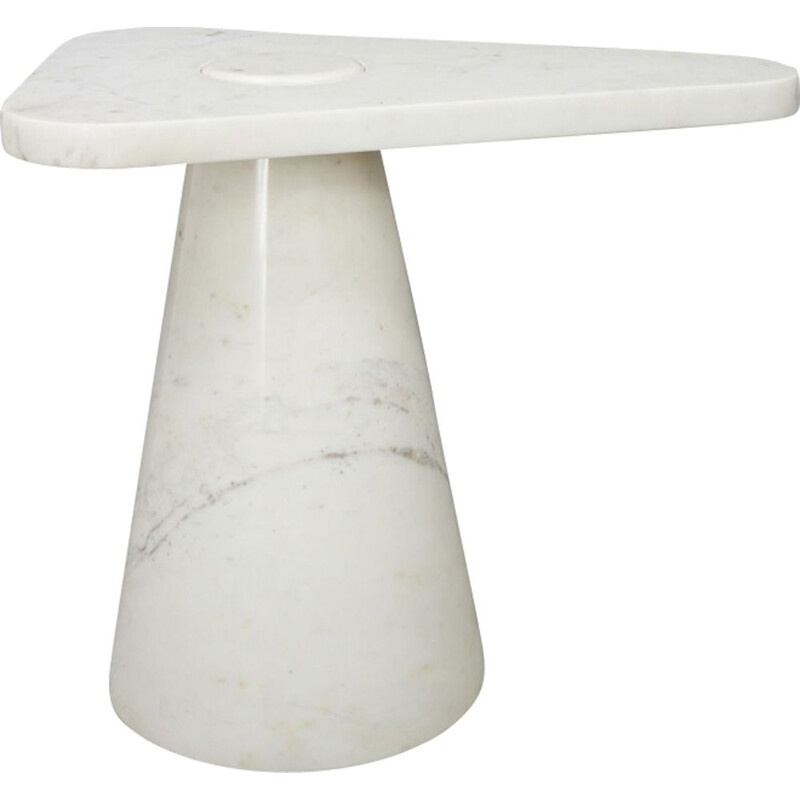 Table d’appoint vintage en marbre blanc