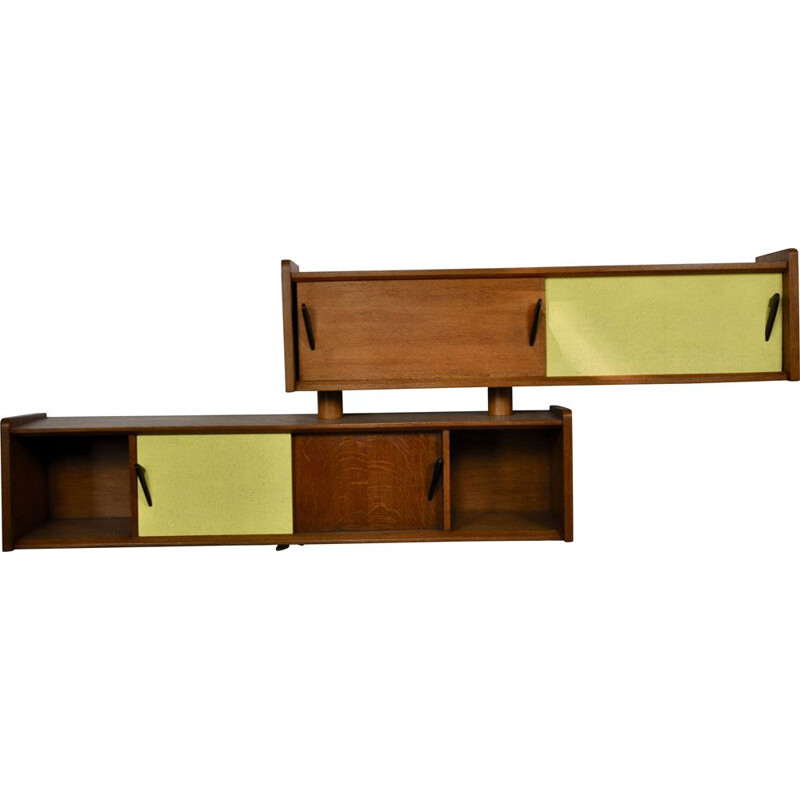 Pair of vintage french shelves in wood 1970