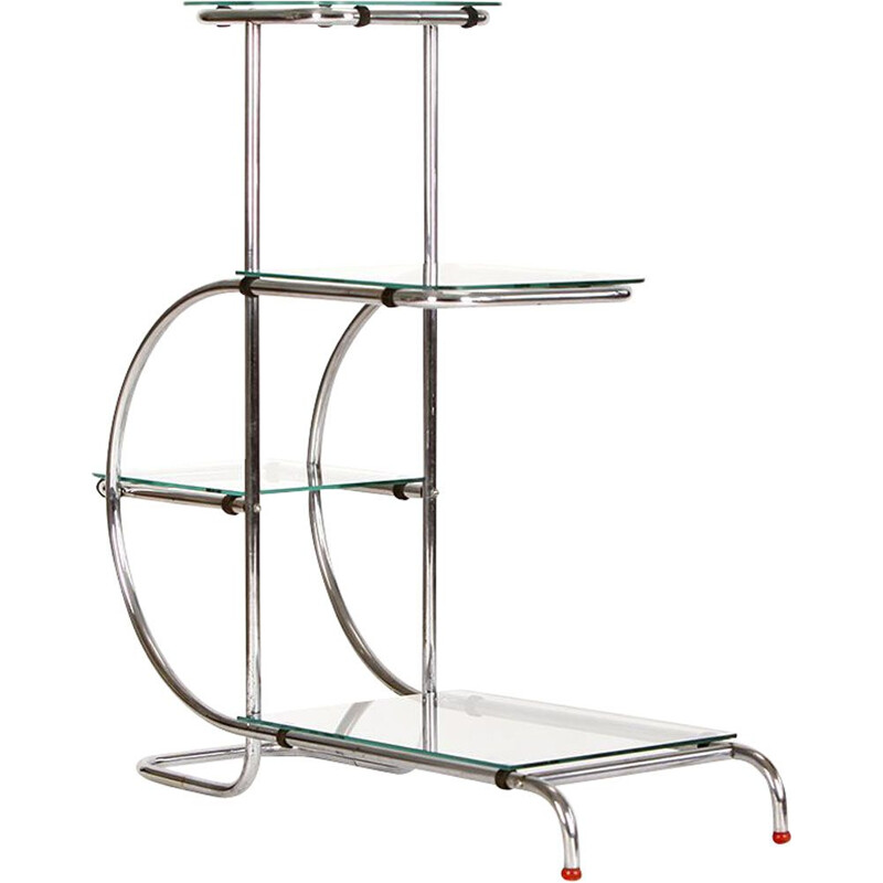 Vintage Glass & Steel Shelf 1930s