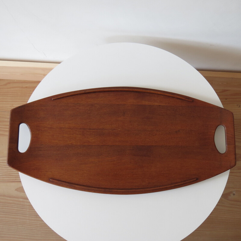 Vintage danish tray for Dansk Design in teakwood 1950s