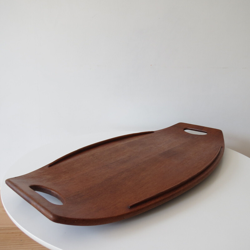 Vintage danish tray for Dansk Design in teakwood 1950s