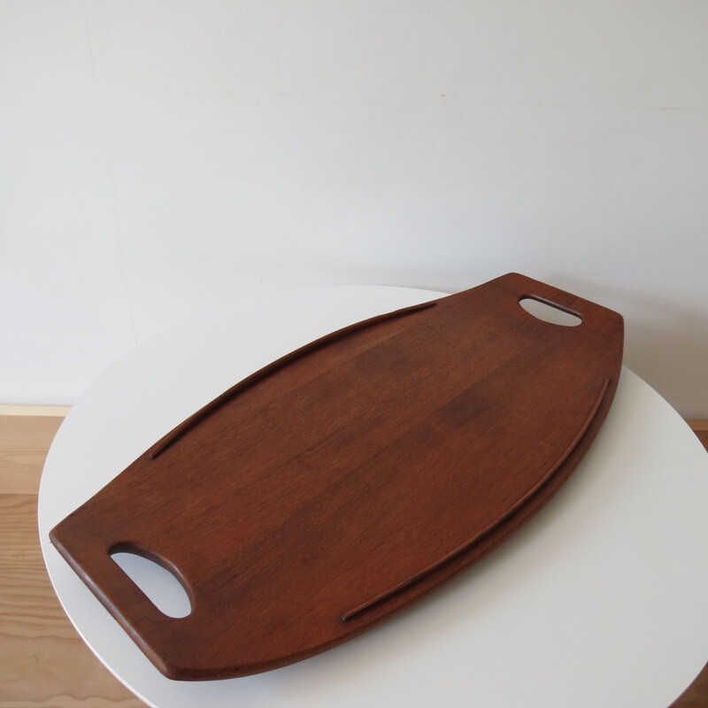 Vintage danish tray for Dansk Design in teakwood 1950s