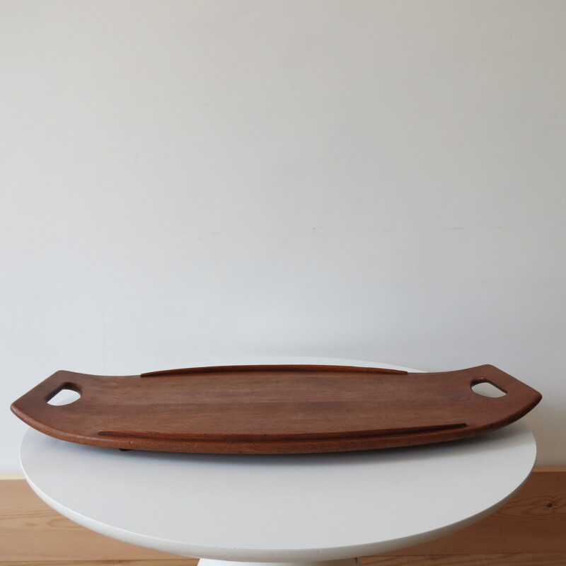 Plateau vintage danois pour Dansk Design en bois de teck 1950