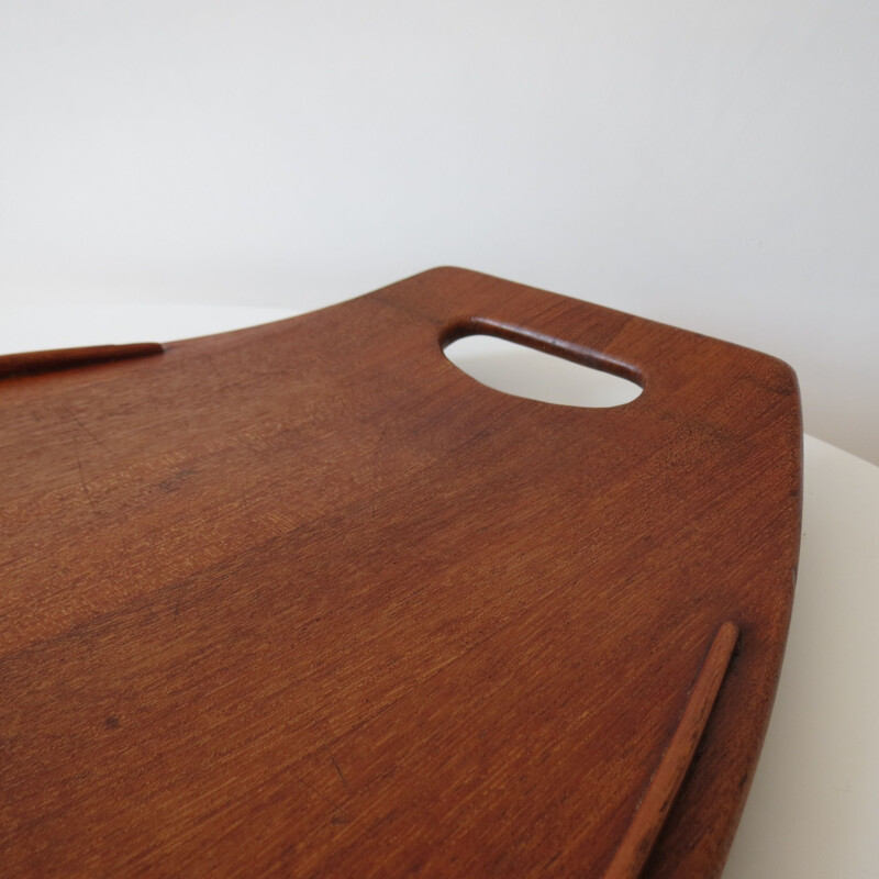 Vintage danish tray for Dansk Design in teakwood 1950s