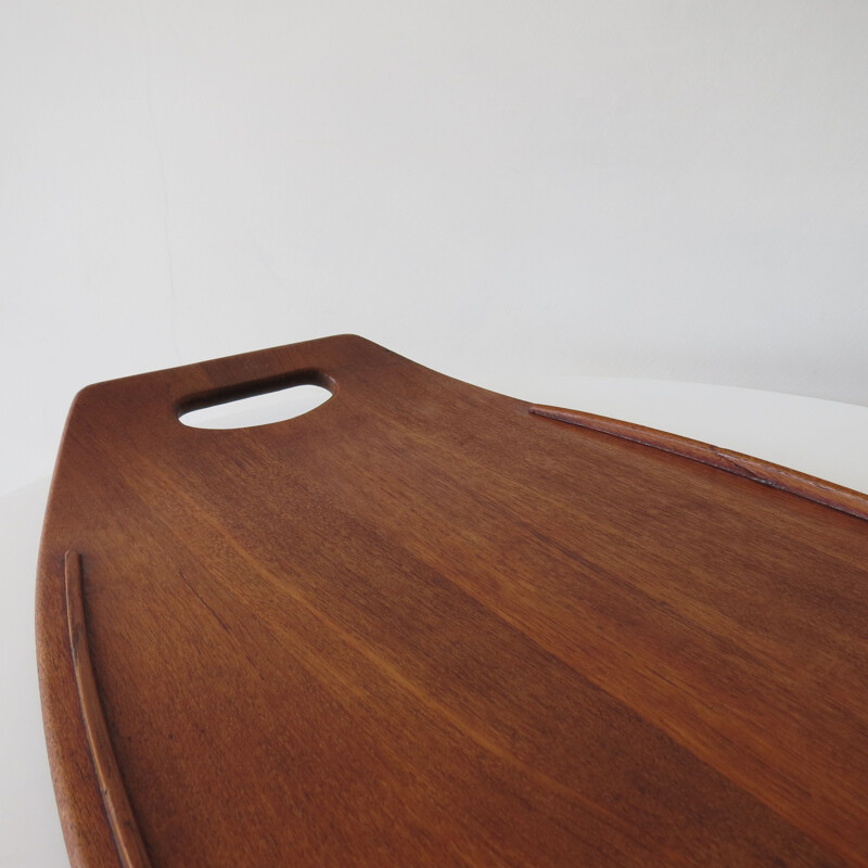 Vintage danish tray for Dansk Design in teakwood 1950s