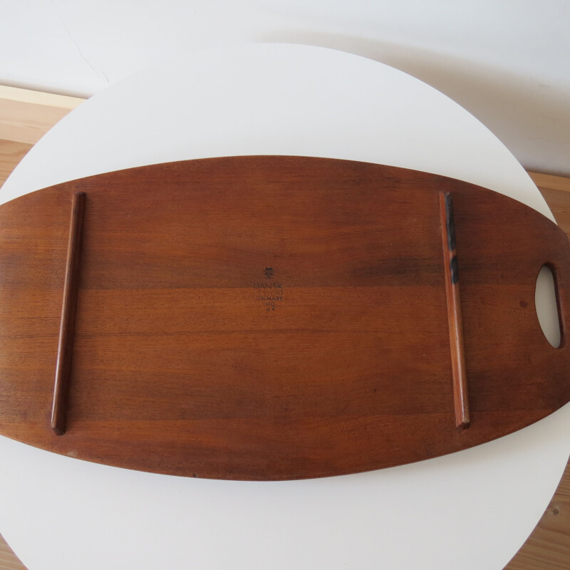 Vintage danish tray for Dansk Design in teakwood 1950s