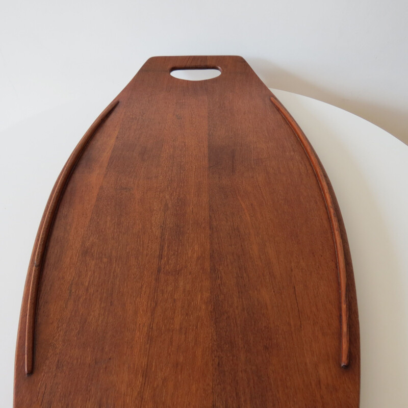 Vintage danish tray for Dansk Design in teakwood 1950s