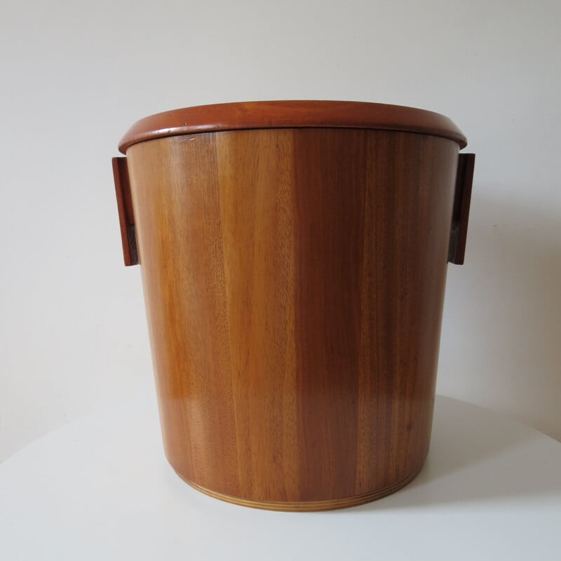 Vintage bin by Drummond Woodware in mahogany 1950s