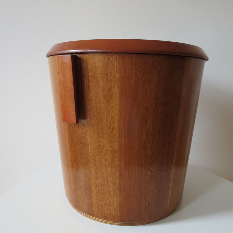 Vintage bin by Drummond Woodware in mahogany 1950s