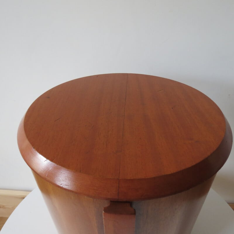 Vintage bin by Drummond Woodware in mahogany 1950s