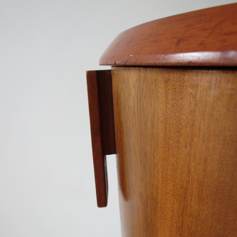 Vintage bin by Drummond Woodware in mahogany 1950s