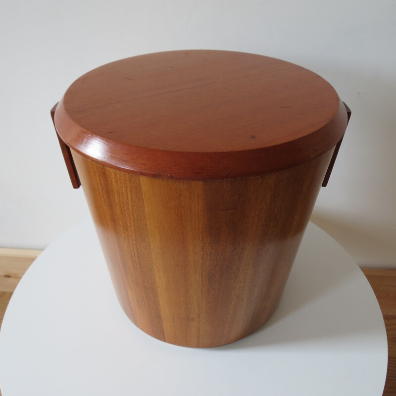 Vintage bin by Drummond Woodware in mahogany 1950s