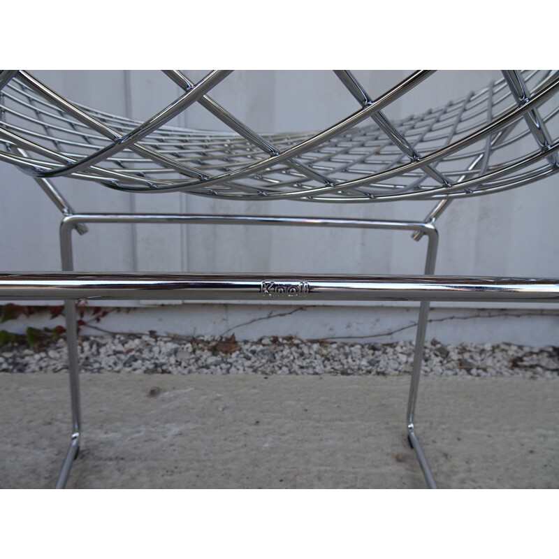 Vintage Diamond armchair for Knoll in chromed metal