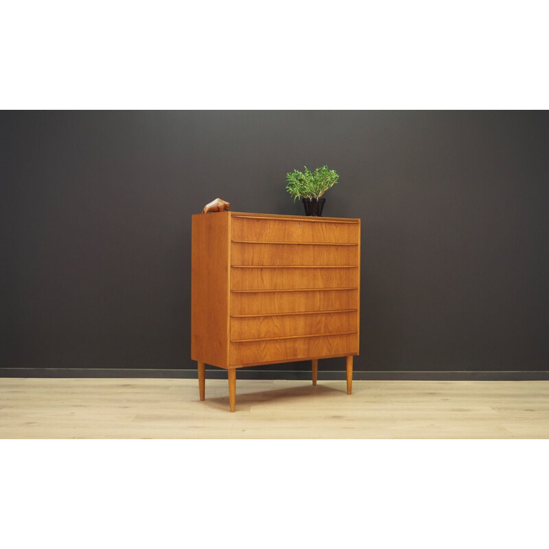 Vintage scandinavian chest of drawers in teakwood 1960s