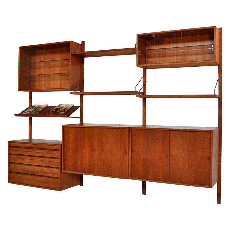 Modular bookshelf in teak, Poul CADOVIUS - 1950s