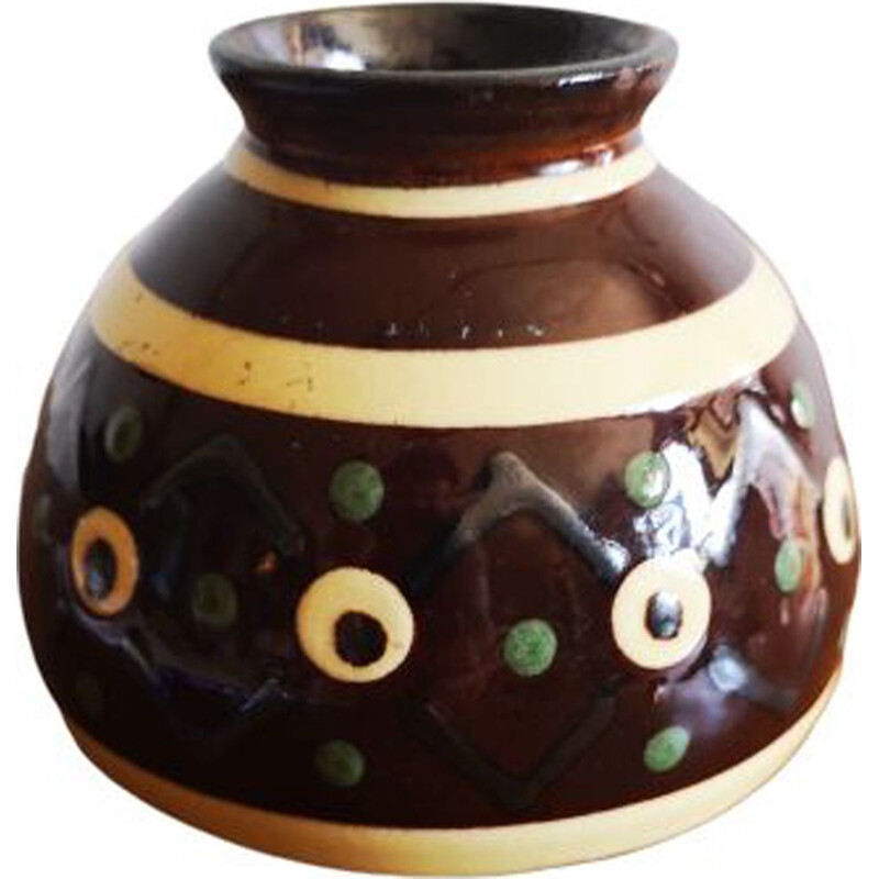 Vintage ceramic vase by Paul Jacquet 1930