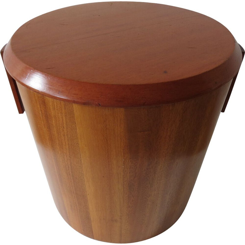 Vintage bin by Drummond Woodware in mahogany 1950s