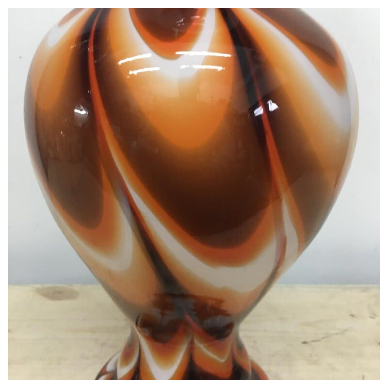 Vintage-Vase aus Opalglas, Italien 1970