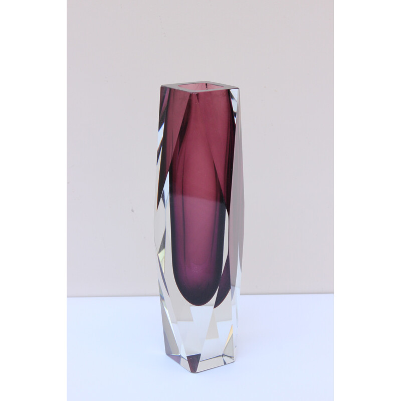 Sommerso Vase in Murano glass - 1970s