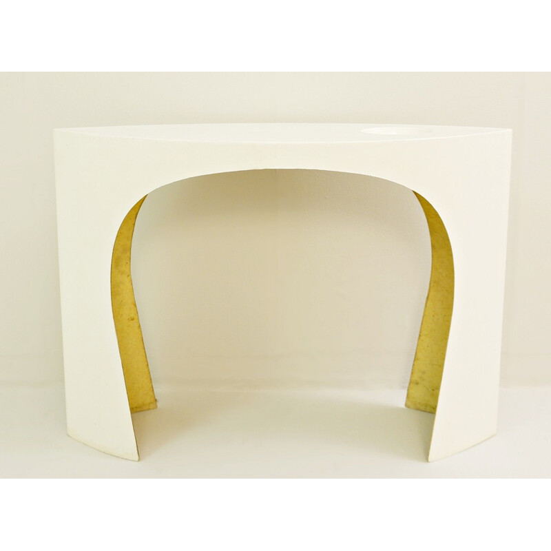 French vintage console by Charlotte Perriand in white resin 1960