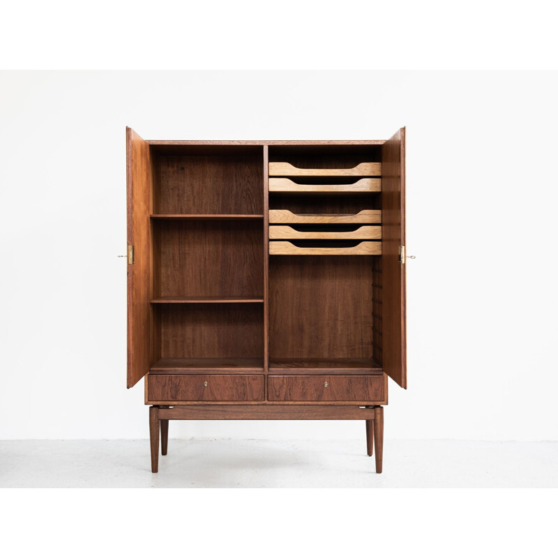 Vintage danish cabinet in teak with 2 doors and 2 drawers 1960s