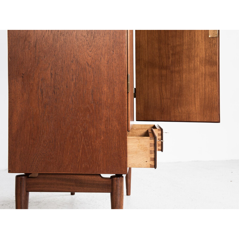 Vintage danish cabinet in teak with 2 doors and 2 drawers 1960s