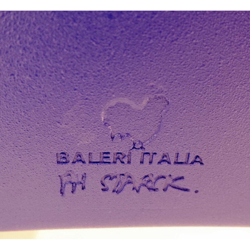 Fauteuil vintage Richard III pour Baleri Italia en résine bleue 2004