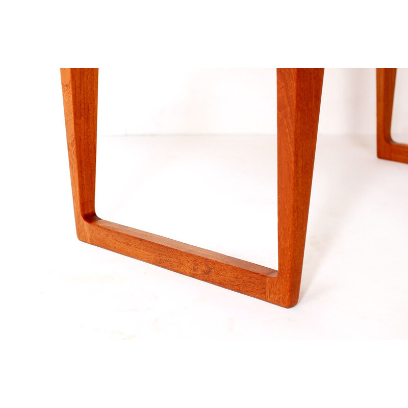 Vintage hallway set in teak with mirror, table and drawer unit by Kai Kristiansen for Aksel Kjersgaard, 1960s