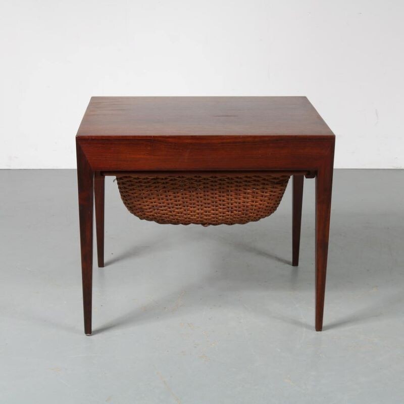 Table à coudre vintage de Severin Hansen pour Haslev Møbelsnedkeri Bovenkamp, Danemark 1960