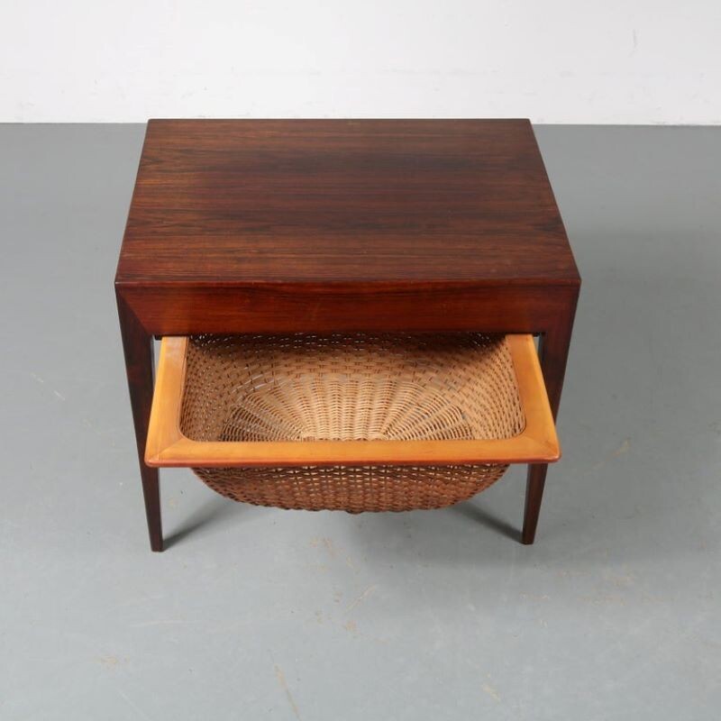 Table à coudre vintage de Severin Hansen pour Haslev Møbelsnedkeri Bovenkamp, Danemark 1960