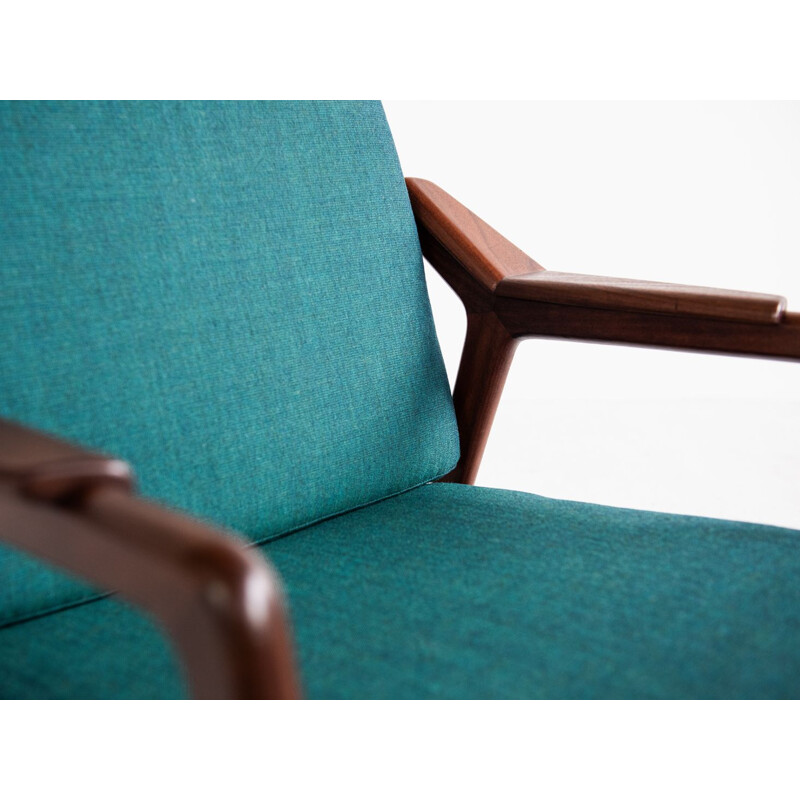 Vintage easy chair in teak and new fabric by Brockmann Petersen for Randers