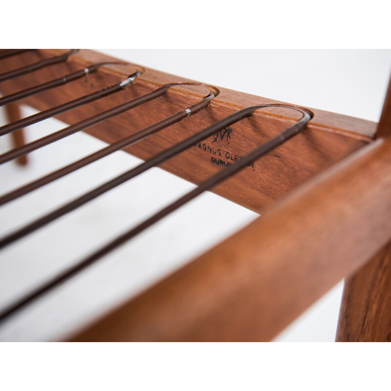 Pair of vintage easy chairs Paper Knife in teak by Kai Kristiansen for Magnus Olesen