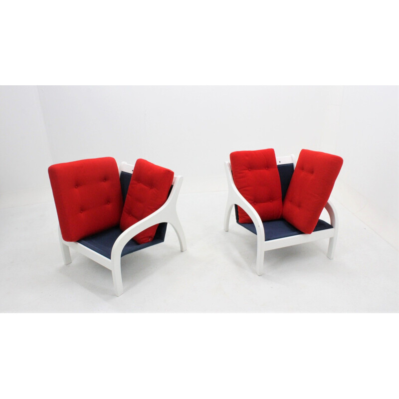 Pair of vintage Vivanda armchairs by Claudio Salocchi for Sormani, 1960s