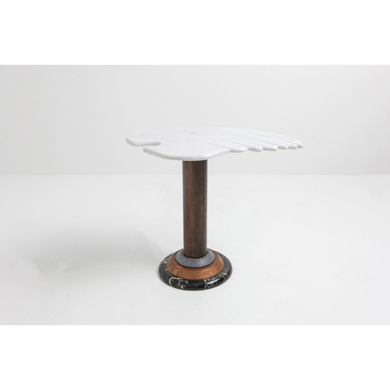 Vintage side table in marble Angel Wing 1960s