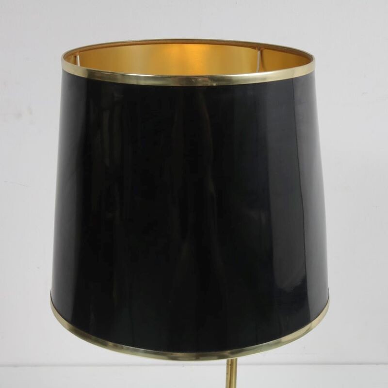 Vintage brass and marble lamp, Belgium 1970