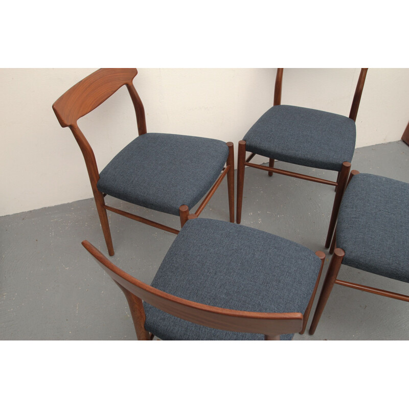 Vintage set of 4 dining chairs in teak 1960