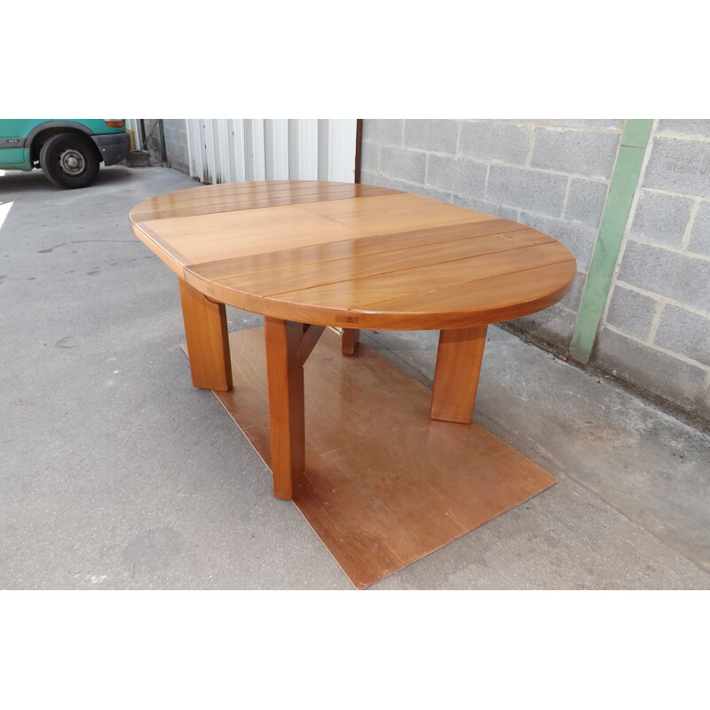 Vintage dining table in elm 1970