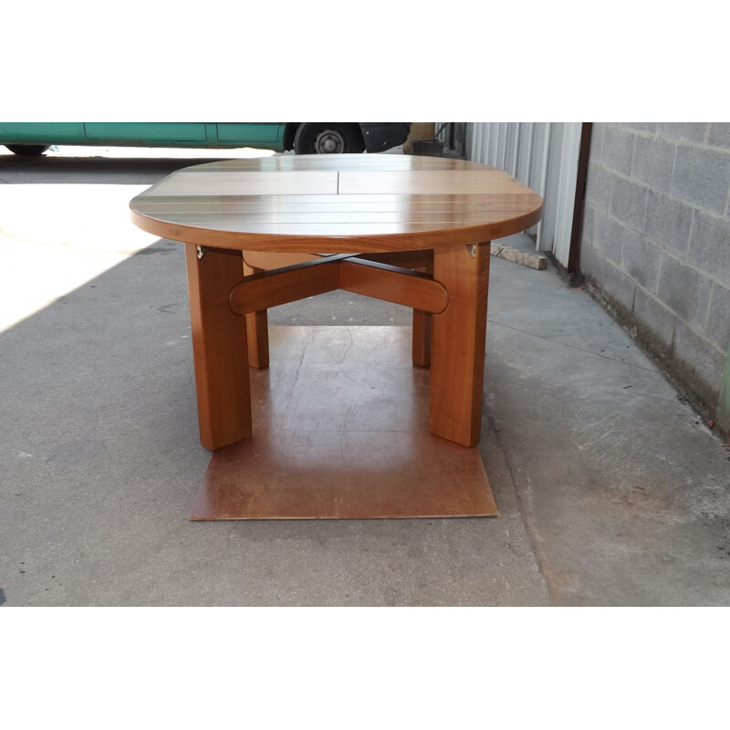 Vintage dining table in elm 1970