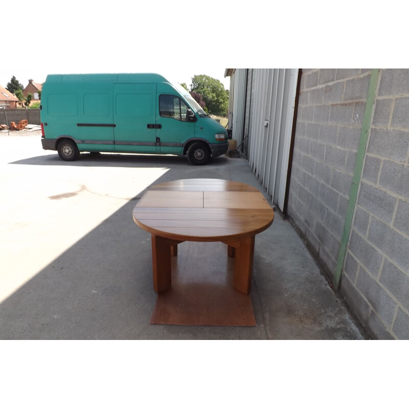 Vintage dining table in elm 1970