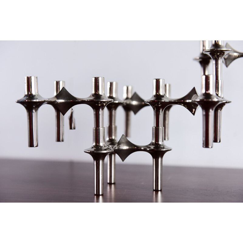 Set of 7 vintage BMF Orion candleholders by Nagel 1970s