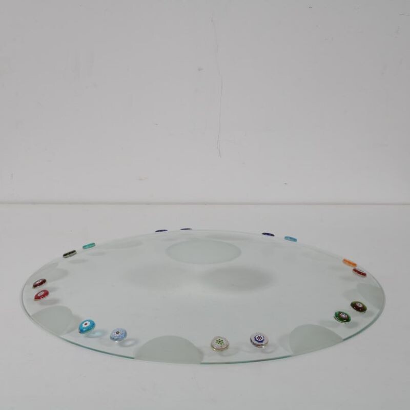 Vintage dish in Murano glass by Bruno Munari for Collezione Murano