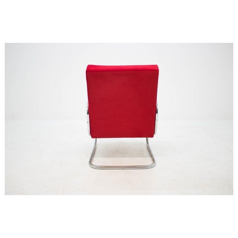 Cadeira de braços tubular cromada Vintage Tipo S 411 por Mucke Melder