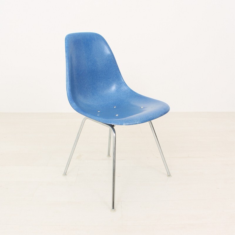 Herman Miller blue chair, Charles & Ray EAMES - 1960s