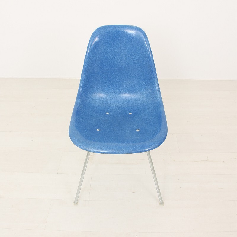 Herman Miller blue chair, Charles & Ray EAMES - 1960s