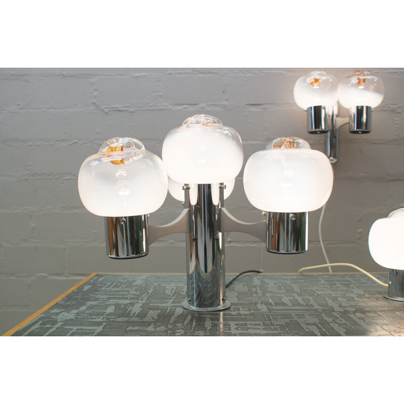 Set of 4 vintage Space Age lamps from Mazzega