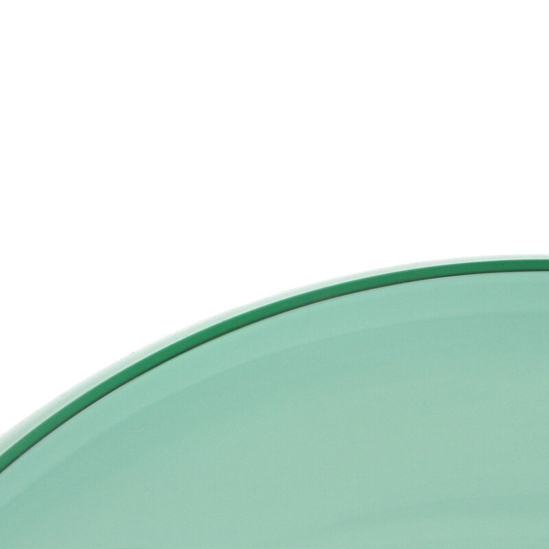 Plafonnier vintage vert pour Artemide en verre et métal 1960