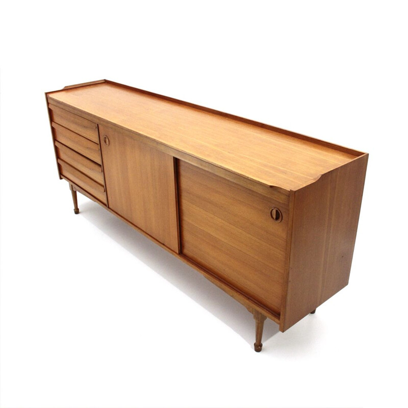  Vintage sideboard with drawers in wood Italy 1960s