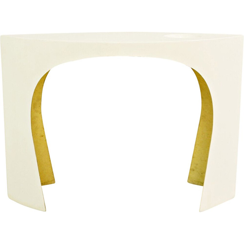 French vintage console by Charlotte Perriand in white resin 1960